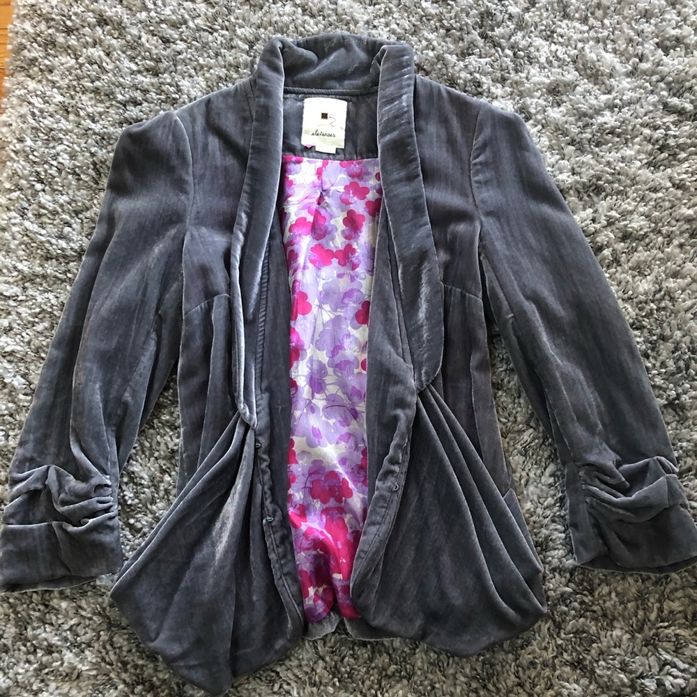 Anthro velvet blazer